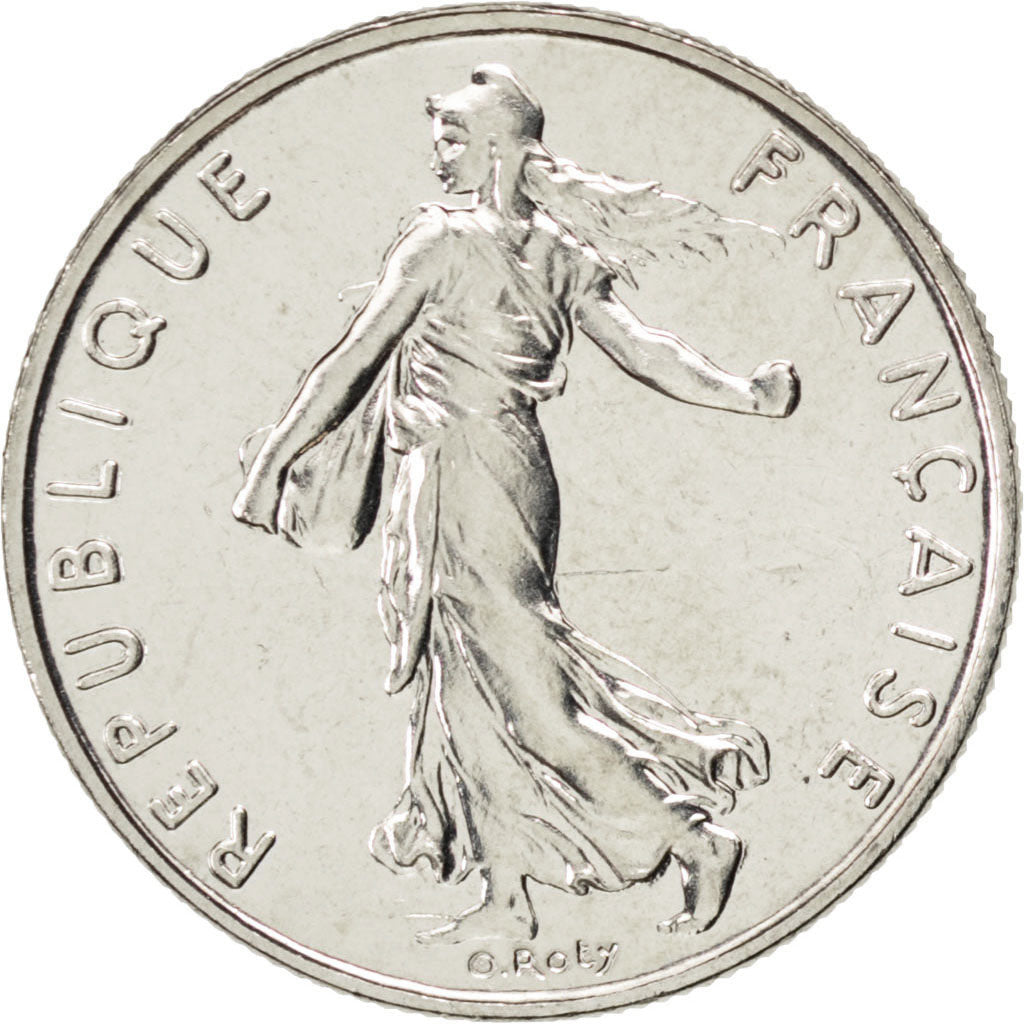 FRANCE, Semeuse, 1/2 Franc, 1996, Paris, KM #931.1, MS(63), Nickel, 19.5,...