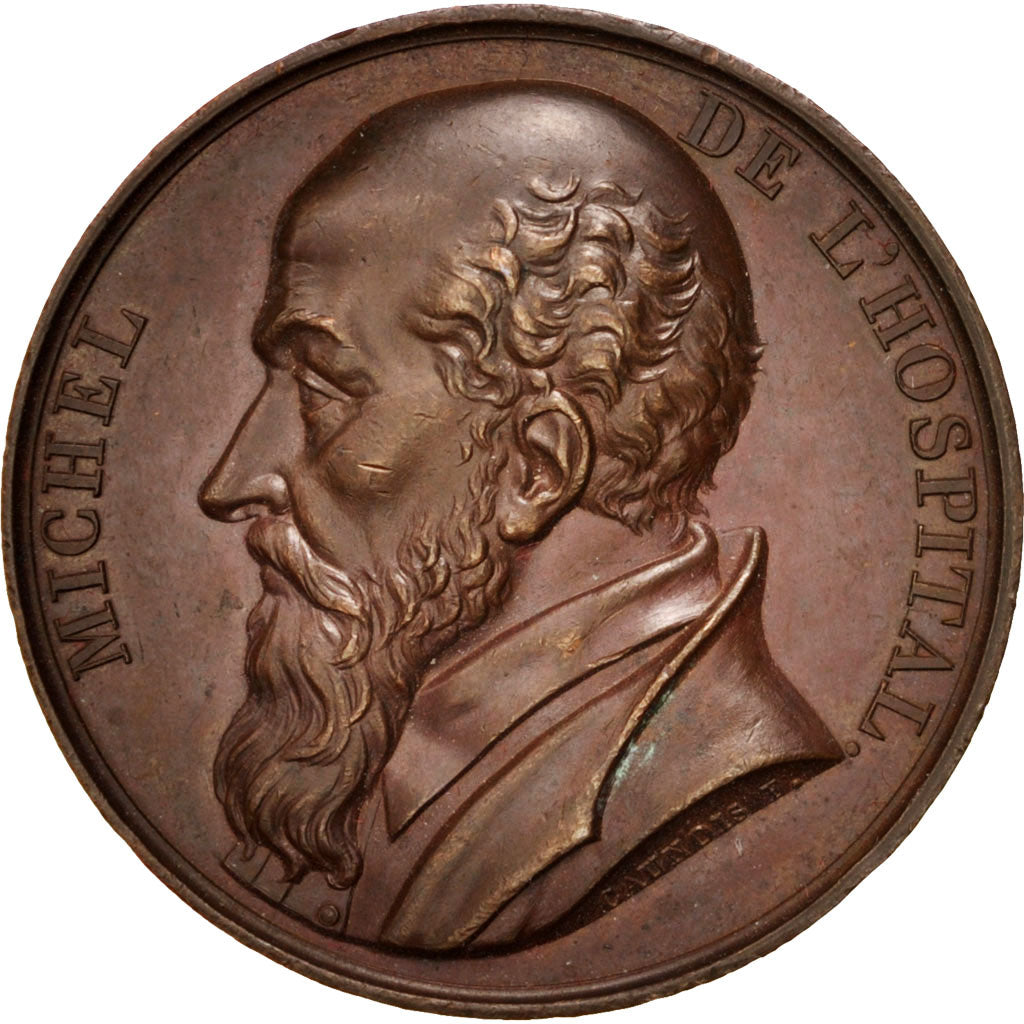 France, Medal, Louis XVIII, History, 1817, Caunois, AU(50-53), Bronze