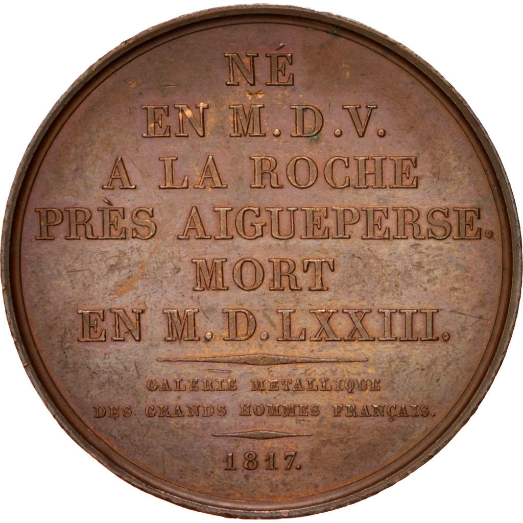 France, Medal, Louis XVIII, History, 1817, Caunois, AU(50-53), Bronze