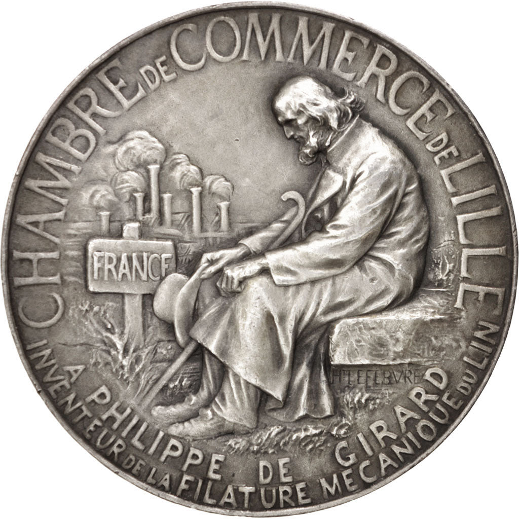 Francia, Medal, French Third Republic, Business & industry, Lefebvre, BB, Arg...