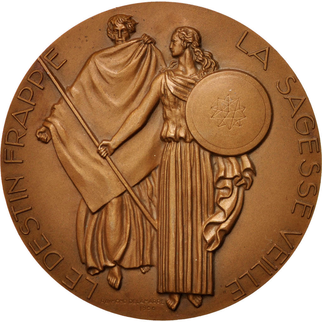 France, Medal, French Fourth Republic, Politics, Society, War, 1956, Delamarre