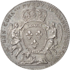France, Token, Notary, 1715, MS(60-62), Silver, Feuardent:10760