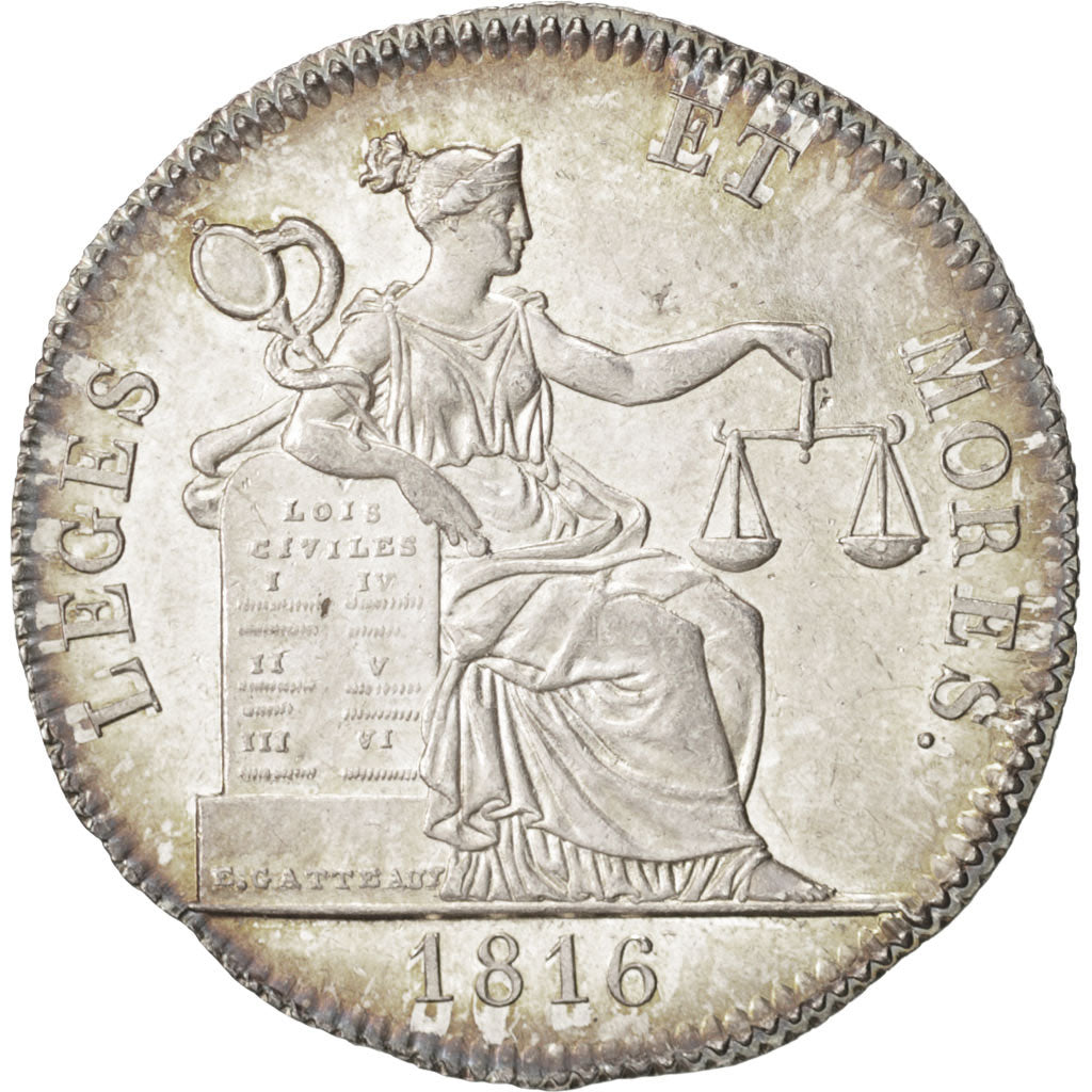 France, Jeton, Notary, 1816, SUP+, Argent, Lerouge:9