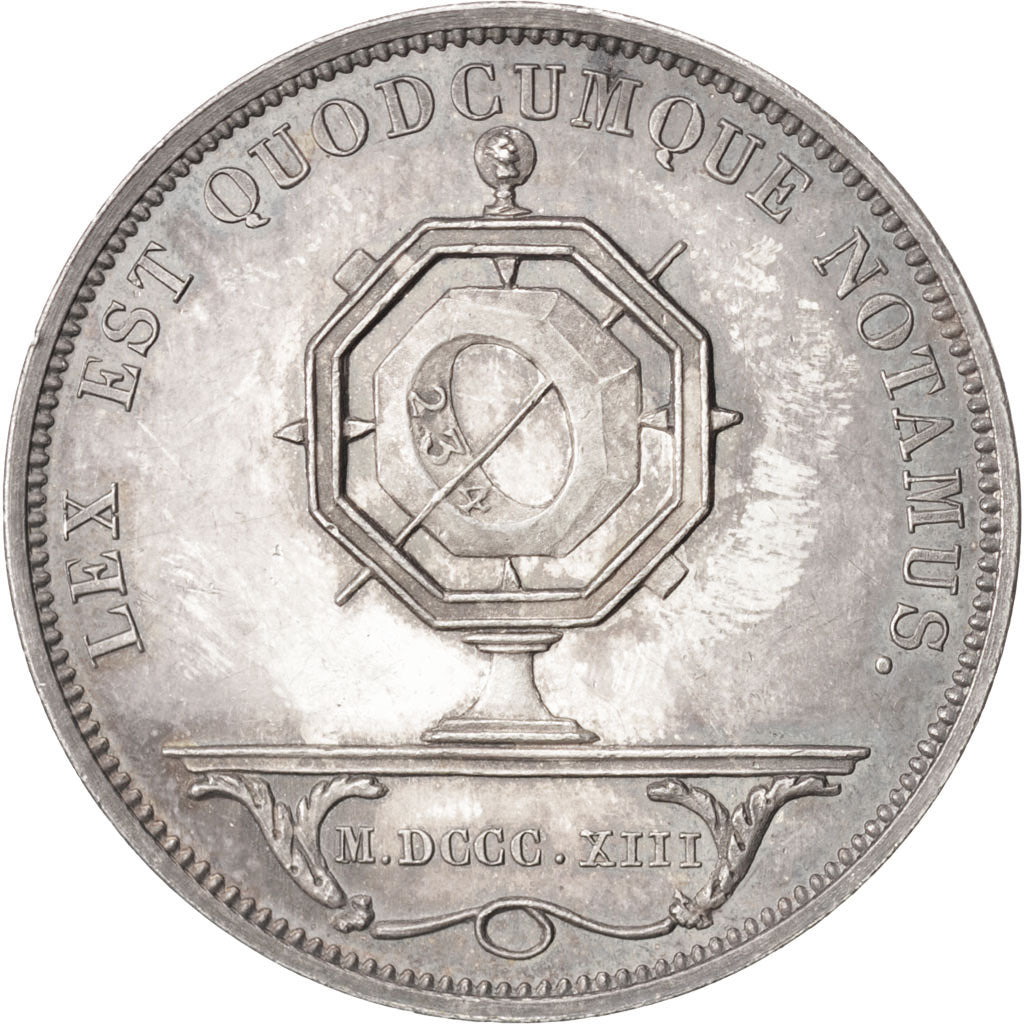France, Notary, Token, MS(65-70), Silver, 33, Lerouge #365, 15.30