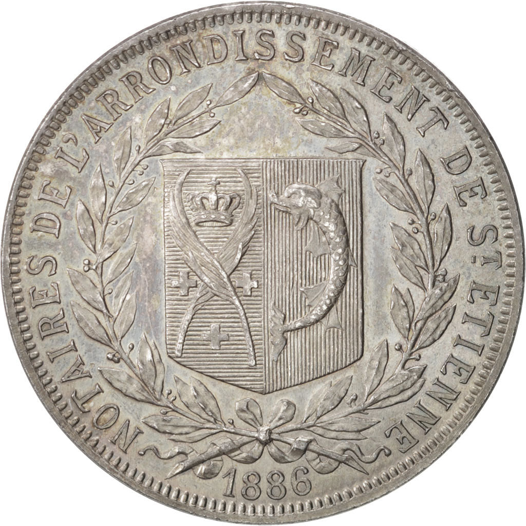 Frankrijk, Token, Notary, 1886, PR, Zilver, Lerouge:368
