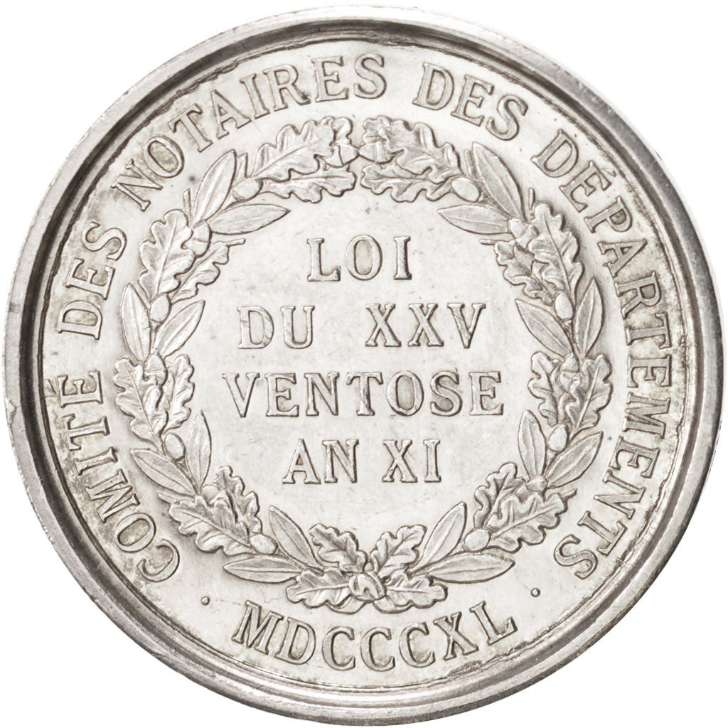 Francia, Token, Notary, 1840, EBC, Plata, Lerouge:450a