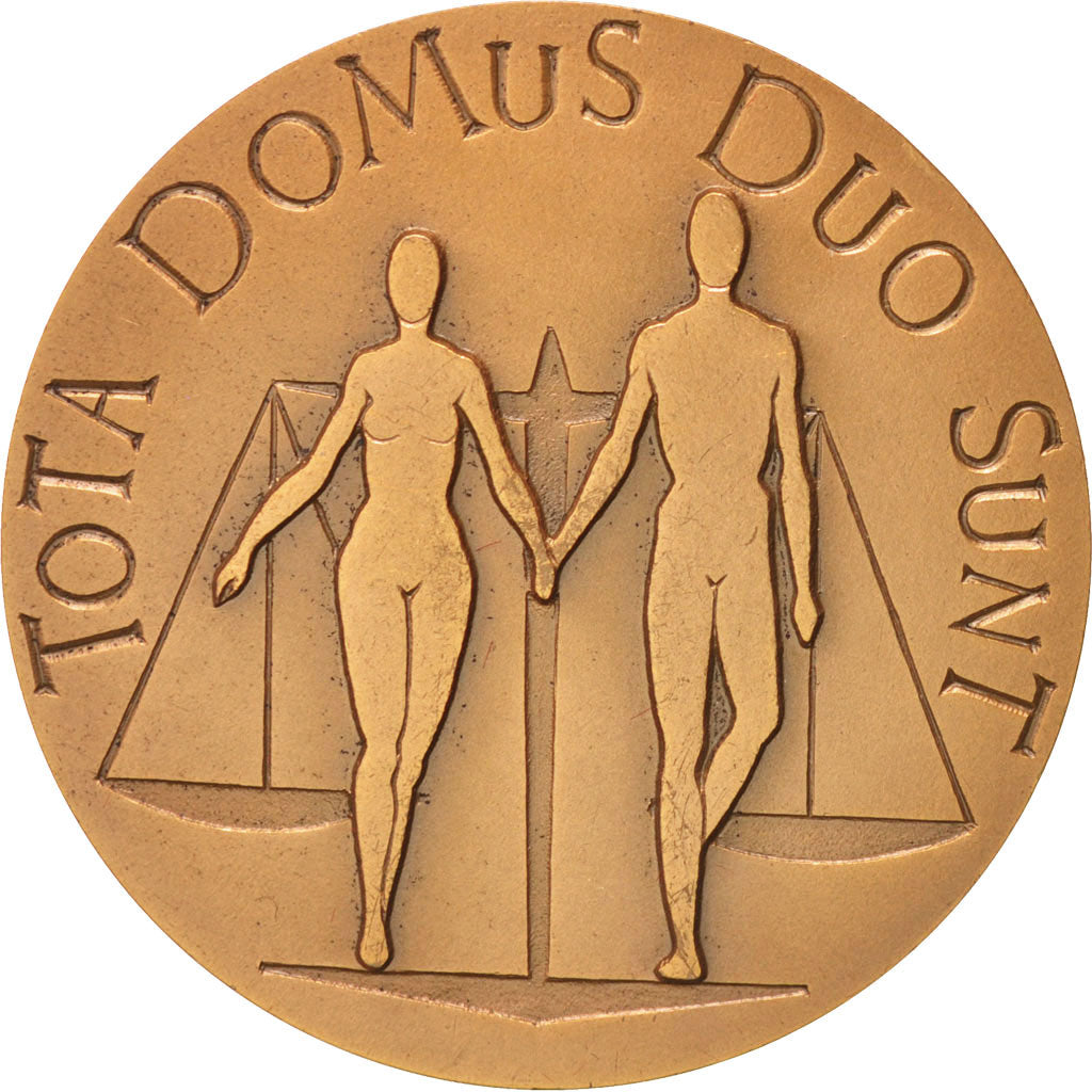 France, Notary, Token, 1978, MS(60-62), Bronze, 36, 23.30
