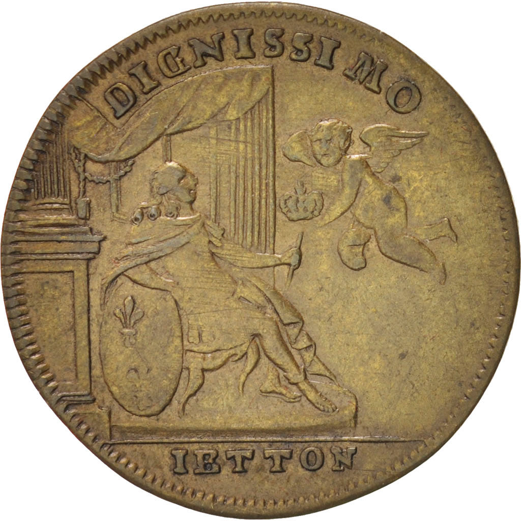 France, Royal, Token, 1791, EF(40-45), Copper, 27, 4.70