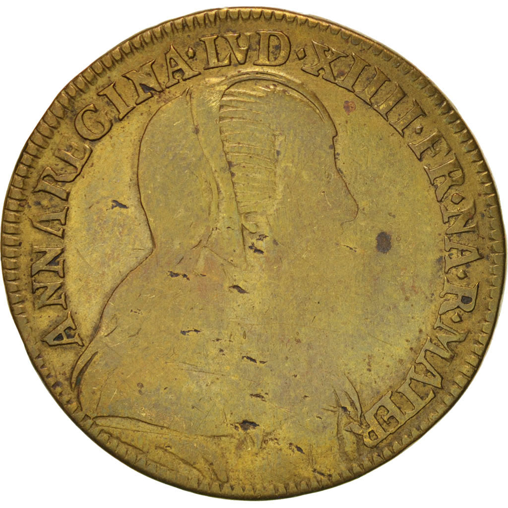 France, Token, Royal, VF(30-35), Brass, Feuardent:12438