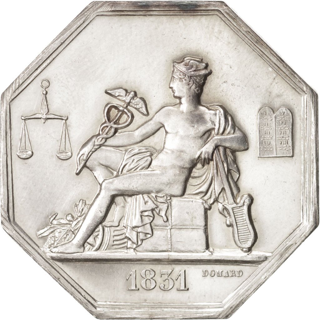 France, Token, Trades, 1831, Domard, AU(55-58), Silver