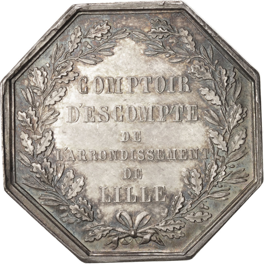 France, Token, Bank, MS(63), Silver
