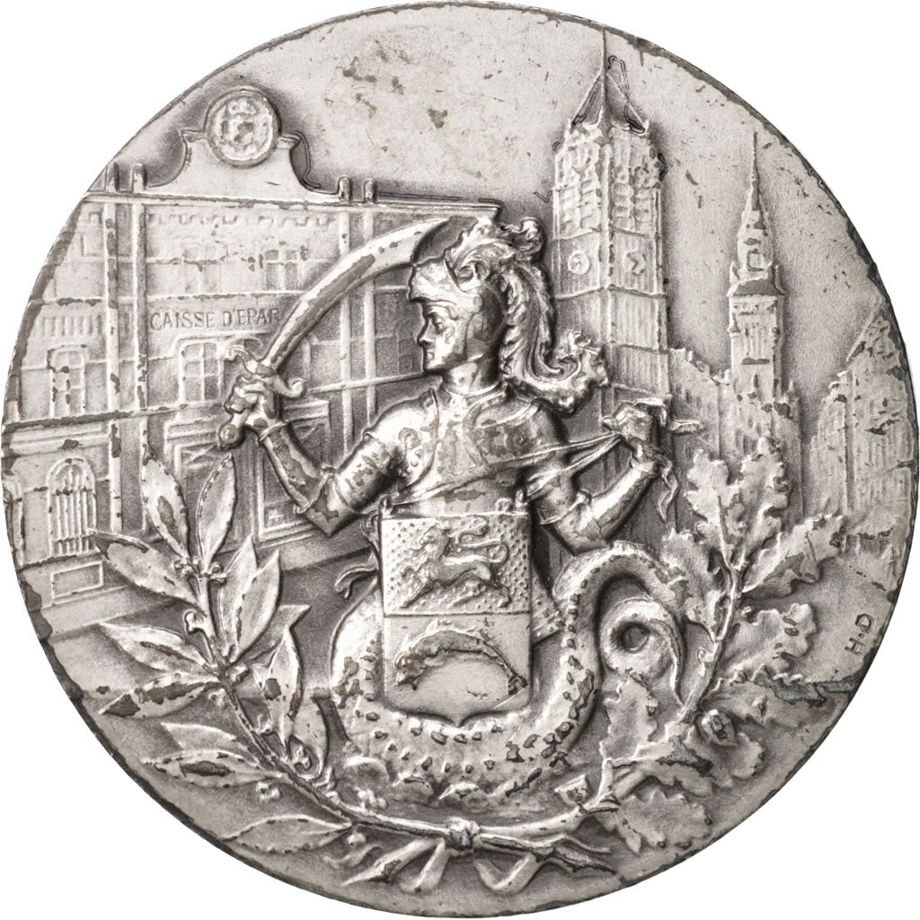 France, Savings Bank, Token, EF(40-45), Silver, 35, 23.60