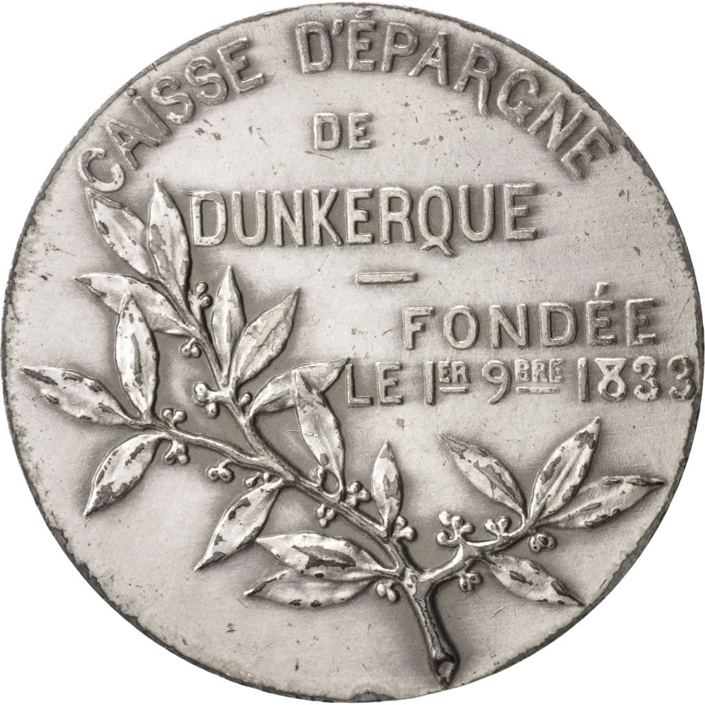 France, Savings Bank, Token, EF(40-45), Silver, 35, 23.60