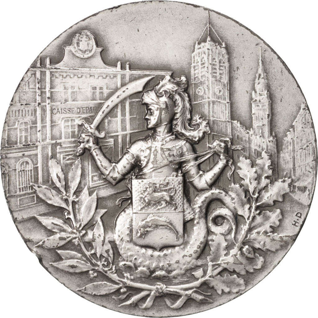 France, Token, Savings Bank, AU(50-53), Silver