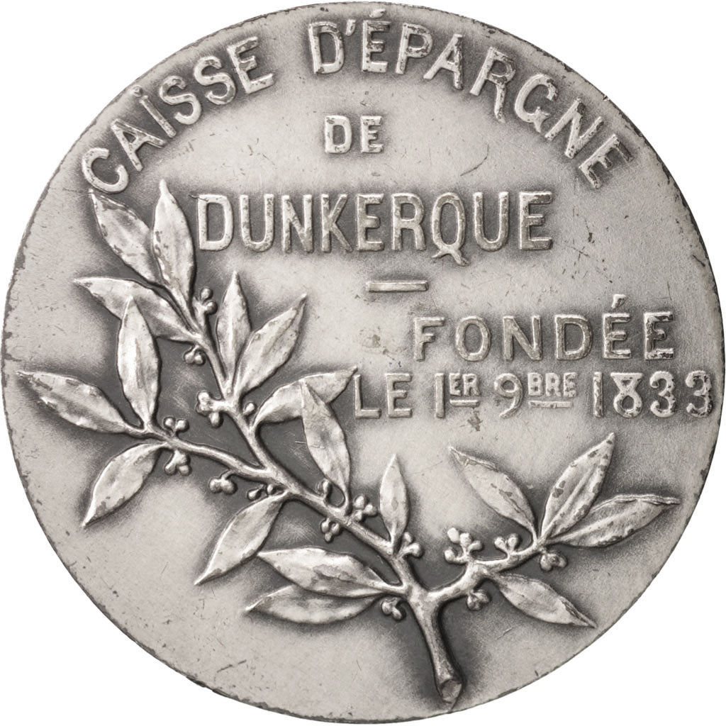 France, Token, Savings Bank, AU(50-53), Silver