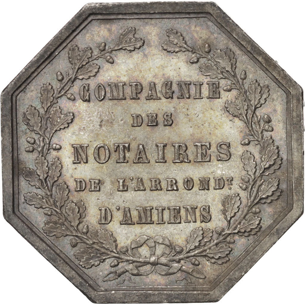 Francia, Token, Notary, 1854, SPL-, Argento, Lerouge:12