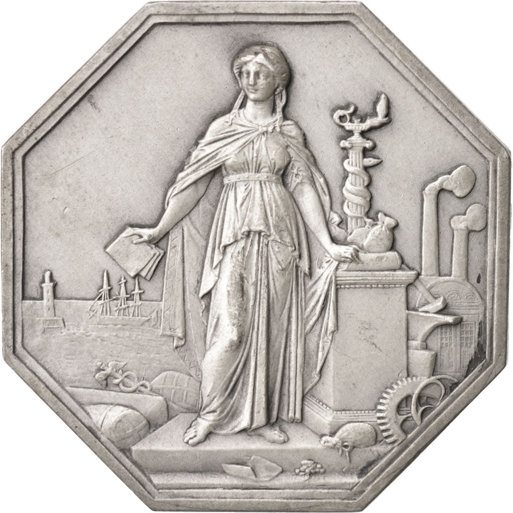 Frankrijk, Token, Industry, 1859, ZF+, Zilver