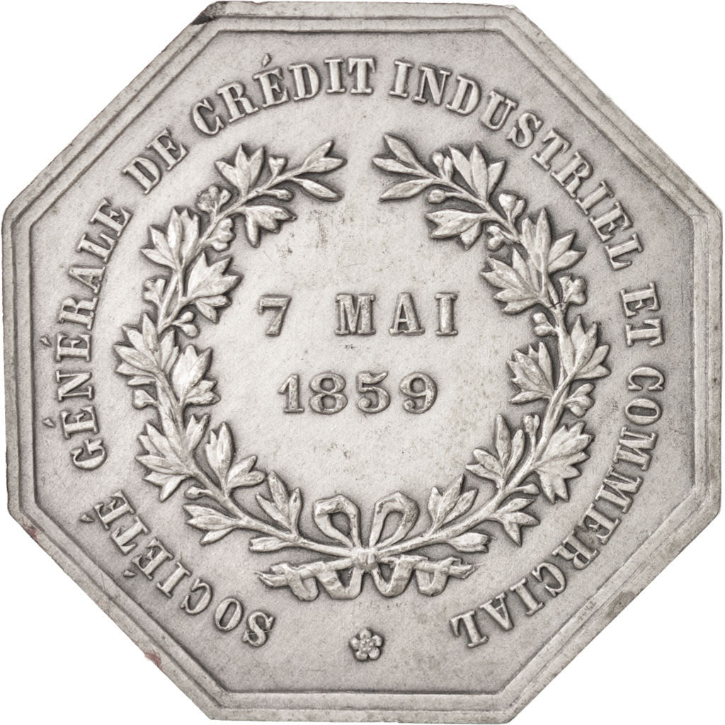Frankrijk, Token, Industry, 1859, ZF+, Zilver