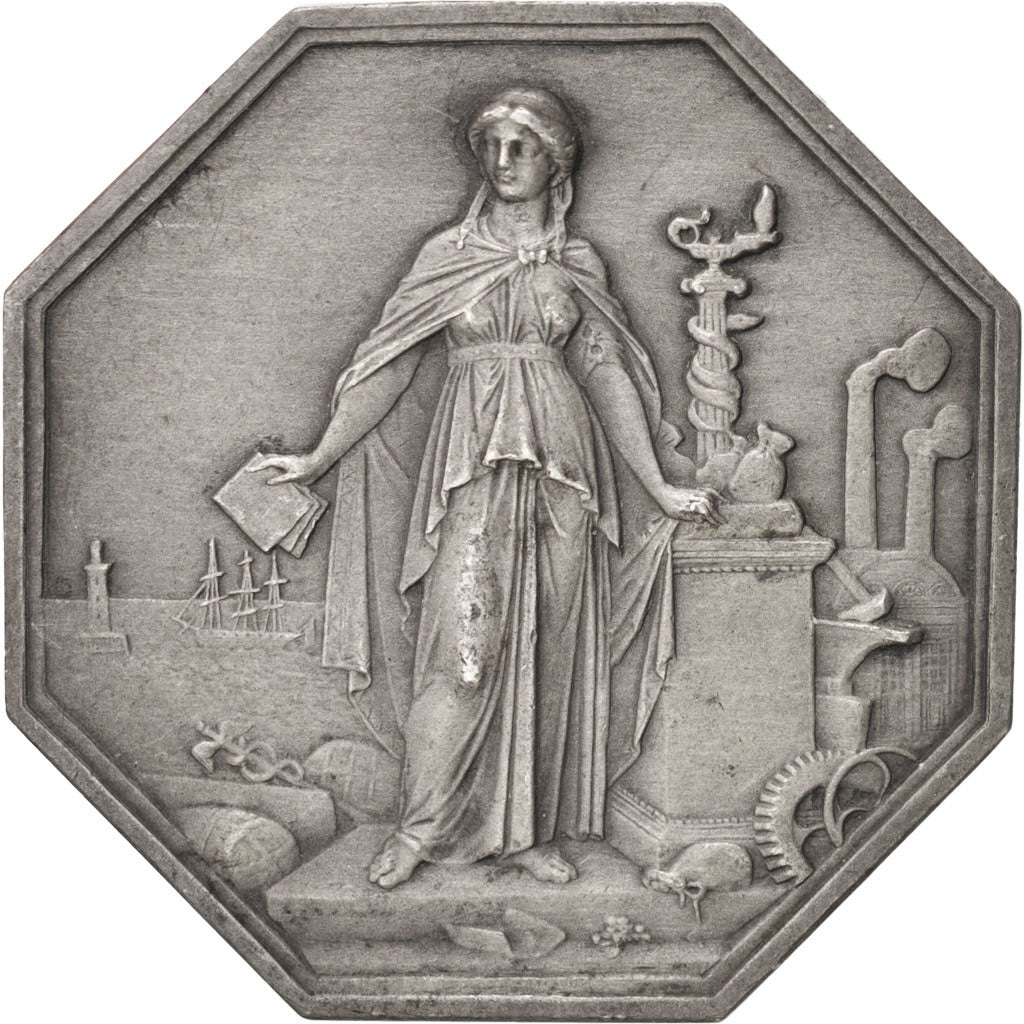 Frankrijk, Token, Industry, 1859, ZF+, Zilver