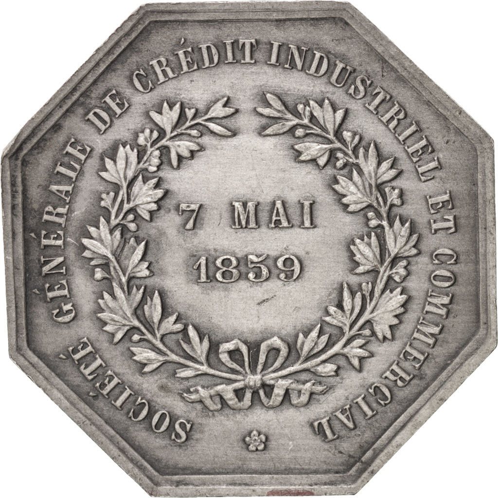 Frankrijk, Token, Industry, 1859, ZF+, Zilver