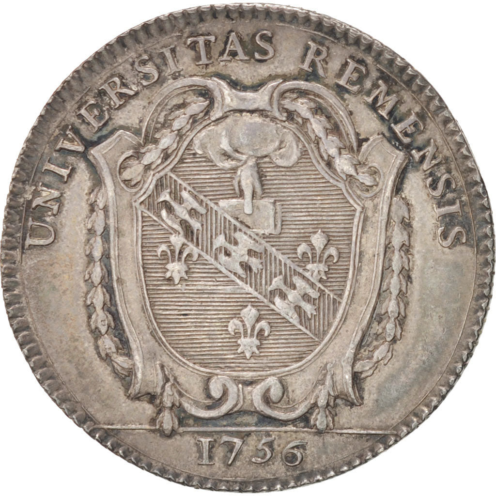 France, Instruction and Education, Token, 1756, AU(50-53), Duvivier, Silver,...
