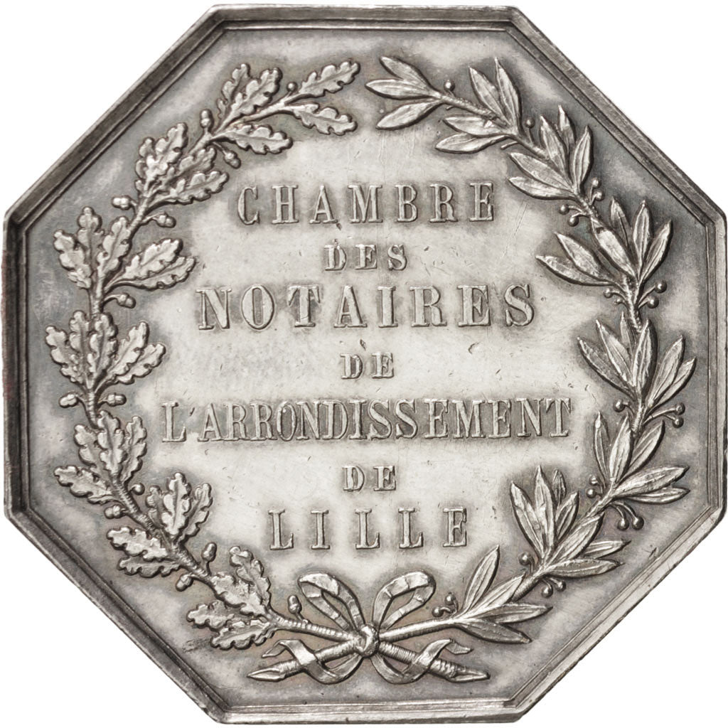 France, Notary, Token, AU(55-58), Silver, 34, Lerouge #161, 18.60