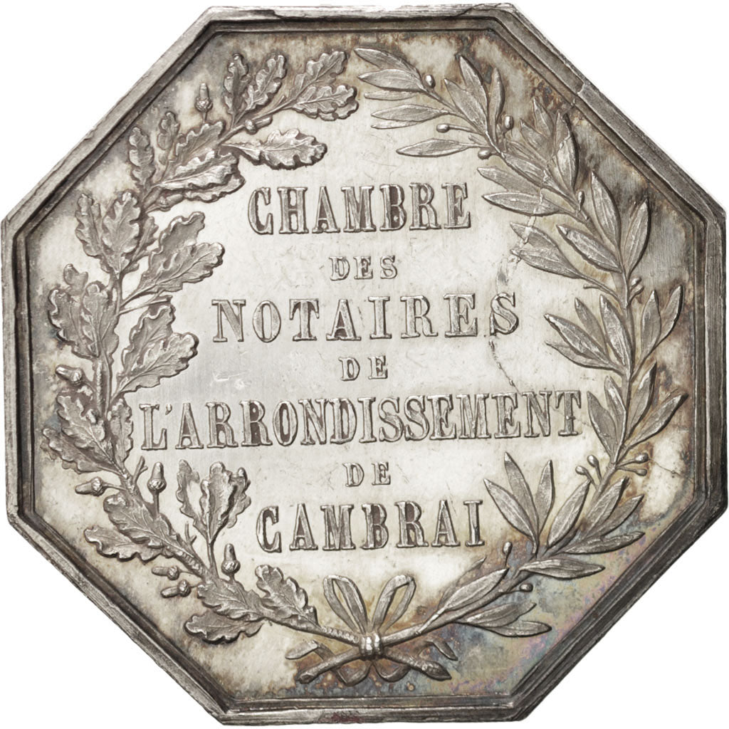 France, Token, Notary, MS(60-62), Silver, Lerouge:69a.