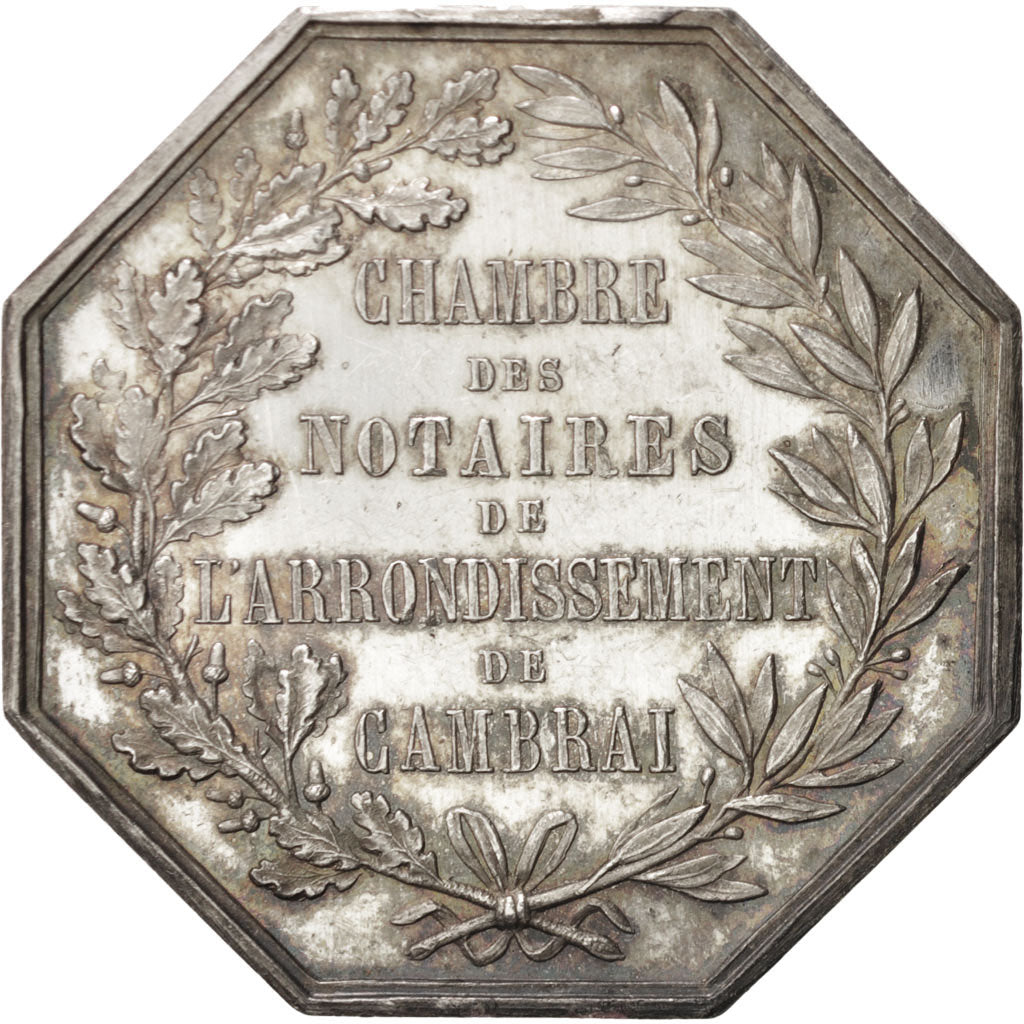 France, Token, Notary, MS(60-62), Silver, Lerouge:69a.