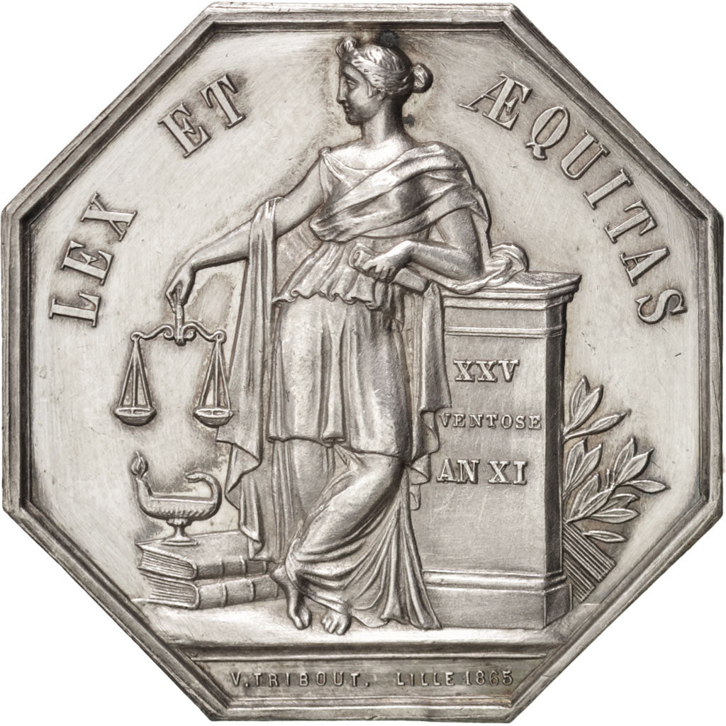 Francja, Token, Notariusz, EF(40-45), Srebro, Lerouge:161