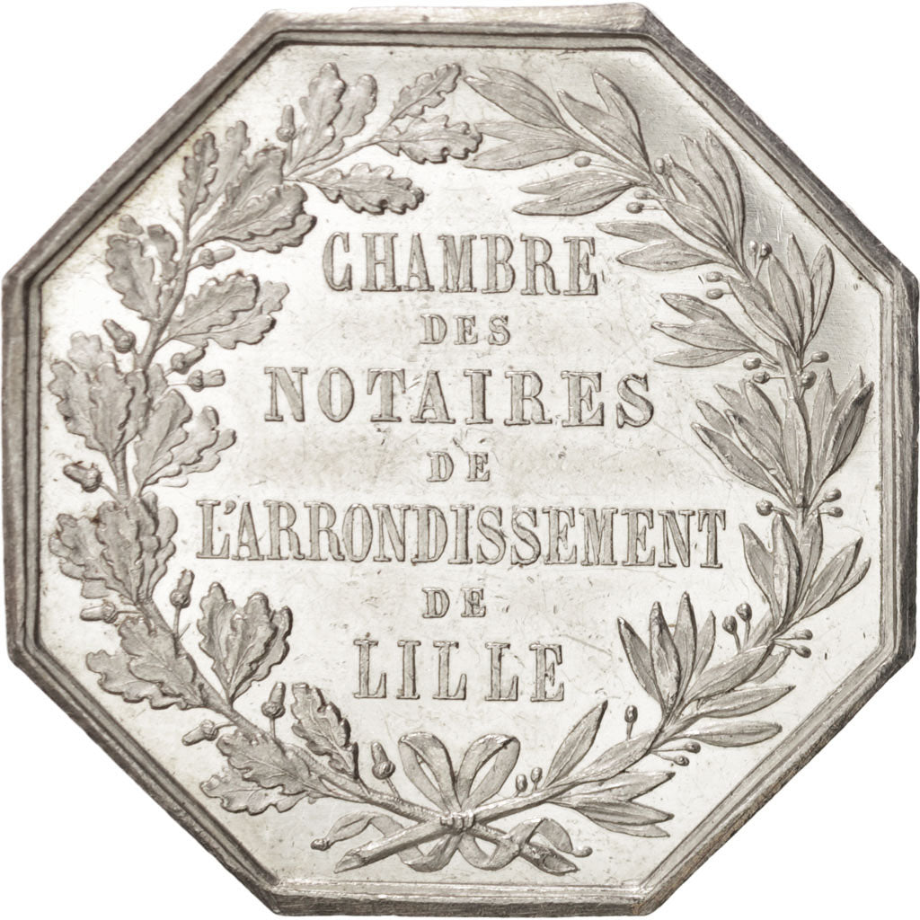 France, Notary, Token, AU(55-58), Silver, 34, Lerouge #161, 19.20