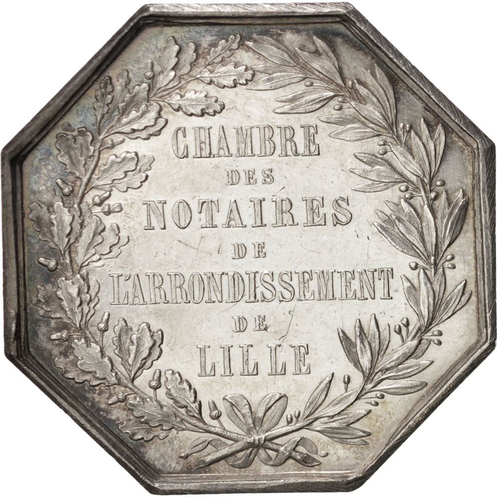 France, Token, Notary, AU(55-58), Silver, Lerouge:161