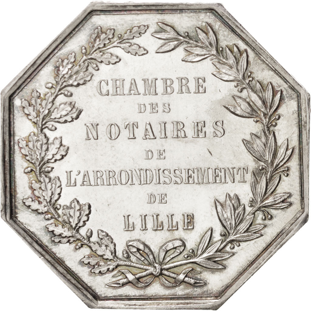 France, Token, Notary, AU(55-58), Silver, Lerouge:161