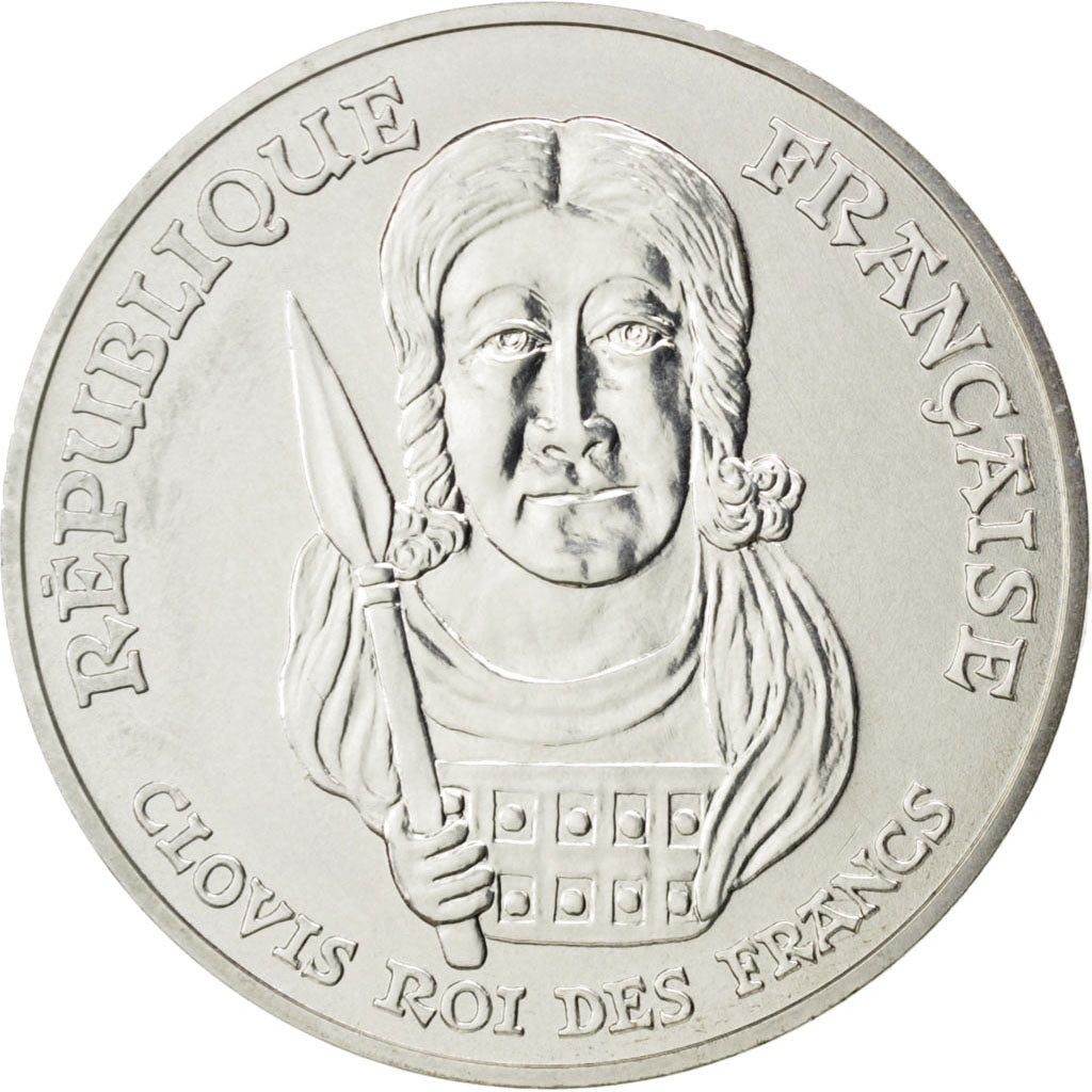 FRANCE, Clovis, 100 Francs, 1996, KM #1180, MS(63), Silver, Gadoury #953, 15.00