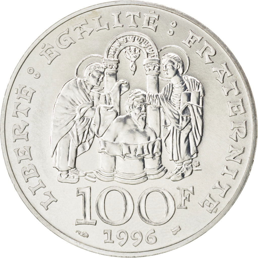 FRANCE, Clovis, 100 Francs, 1996, KM #1180, MS(63), Silver, Gadoury #953, 15.00