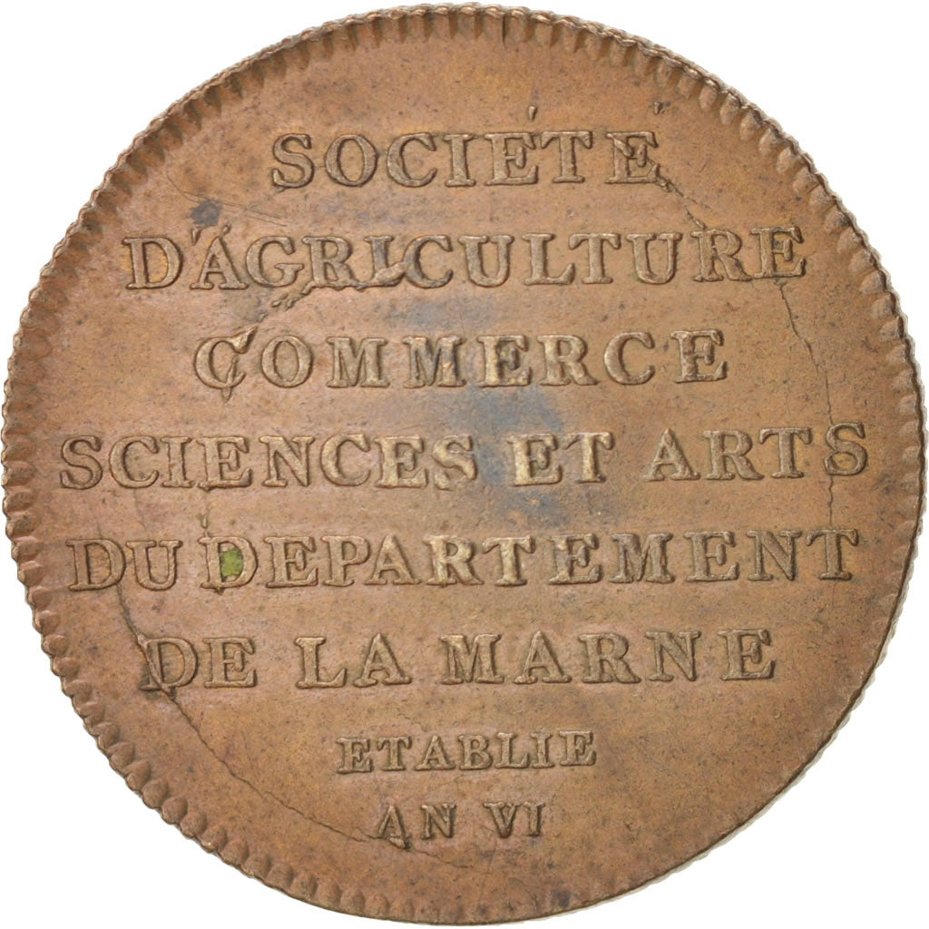 France, Agriculture and Horticulture, Token, AU(55-58), Copper