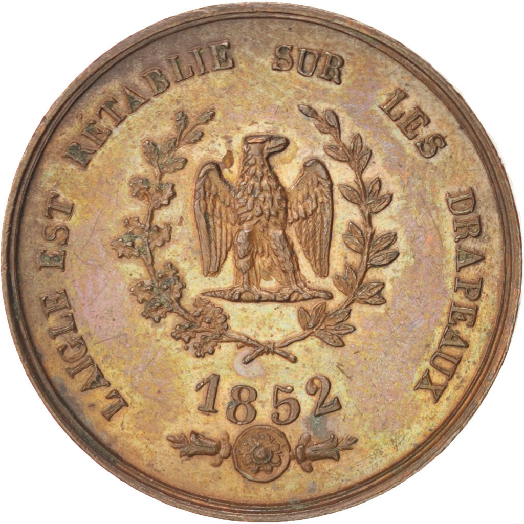 France, Second Empire, Token, 1852, AU(55-58), Montagny, Copper, 21