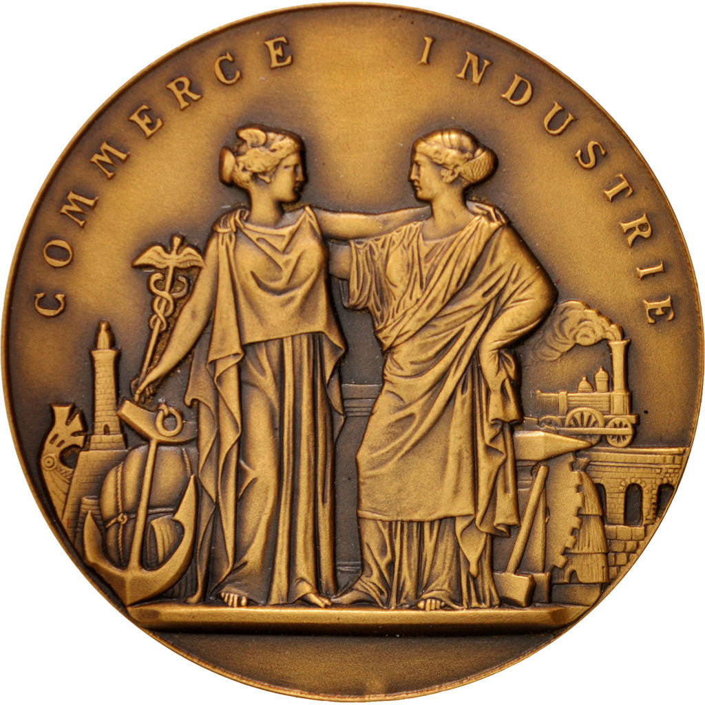 Francia, Medal, French Fourth Republic, Business & industry, 1954, EBC, Bronce