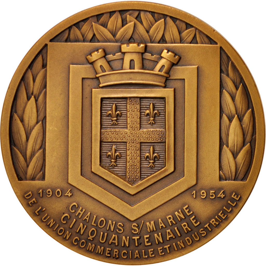 Francia, Medal, French Fourth Republic, Business & industry, 1954, EBC, Bronce