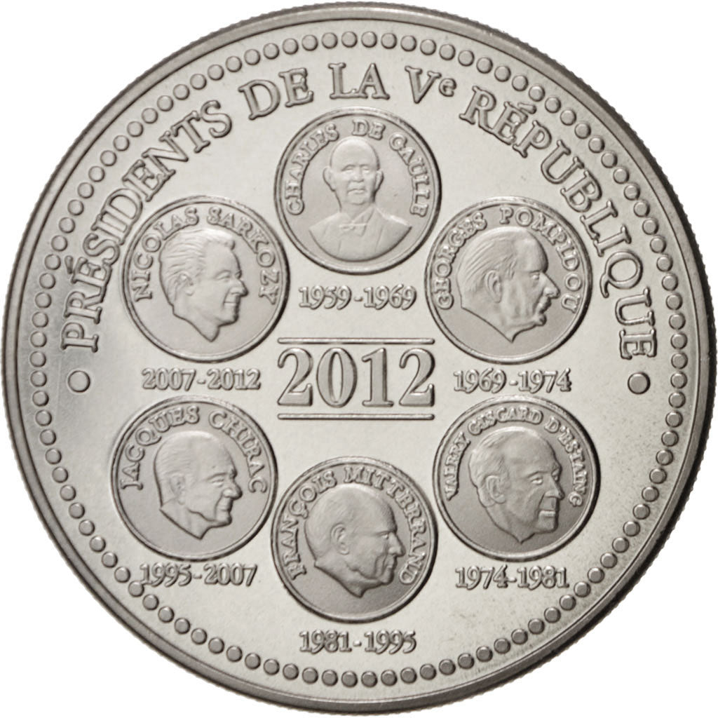 France, Medal, The Fifth Republic, History, 2012, MS(65-70), Nickel
