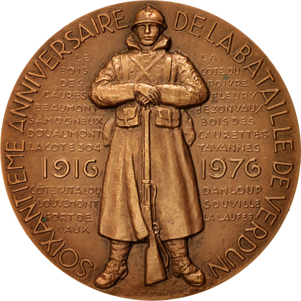 Francia, Medal, French Fifth Republic, History, 1976, Delamarre, EBC+, Bronce