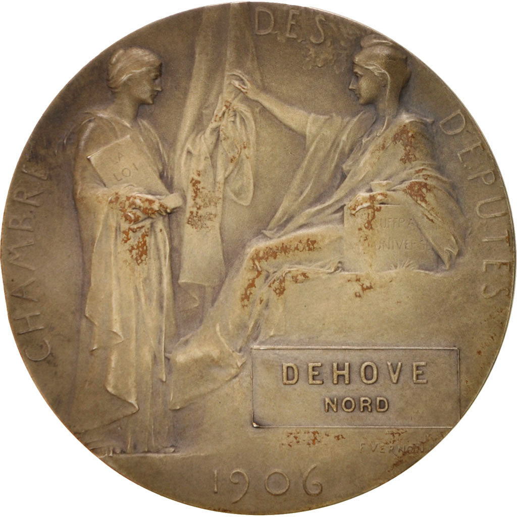 Frankreich, Medal, French Third Republic, Politics, Society, War, 1906, Vernon