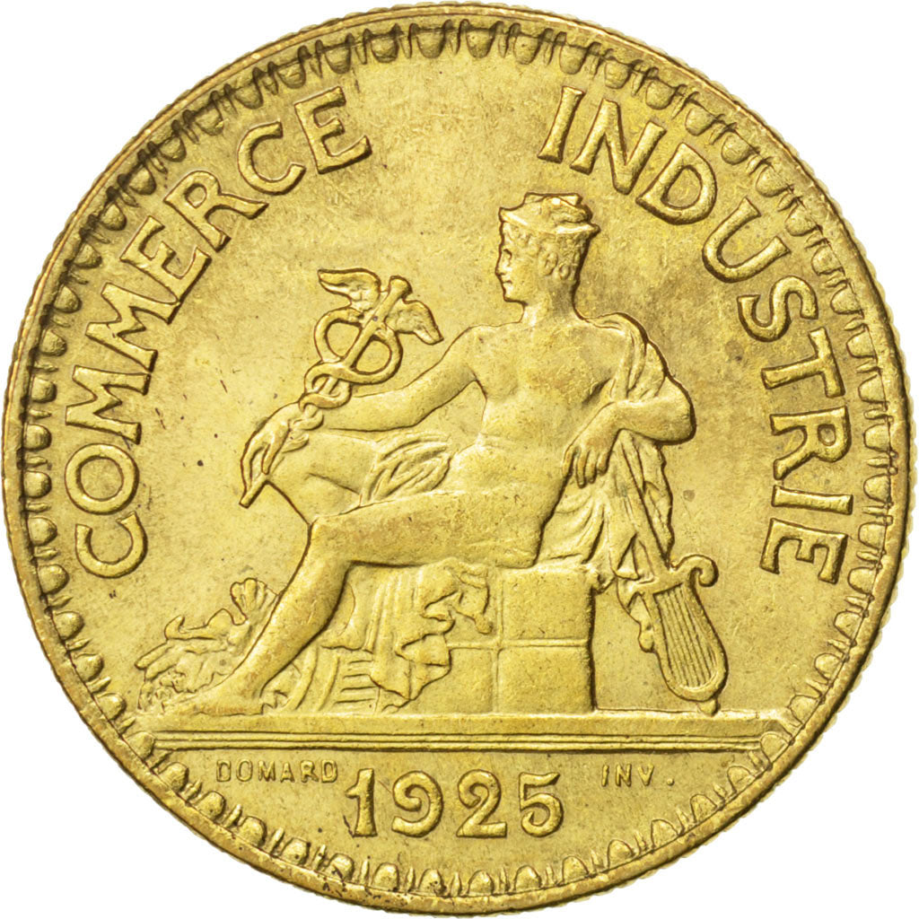 FRANCE, Chambre de commerce, 2 Francs, 1925, Paris, KM #877, MS(60-62),...