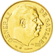 Frankrijk, Medal, French Fifth Republic, History, 1980, Santucci, FDC, Goud
