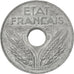 FRANCE, État français, 20 Centimes, 1943, Paris, KM #900.2, AU(50-53), Zinc, Ga.