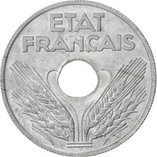 FRANCE, État français, 20 Centimes, 1943, Paris, KM #900.2, AU(55-58), Zinc, Ga.
