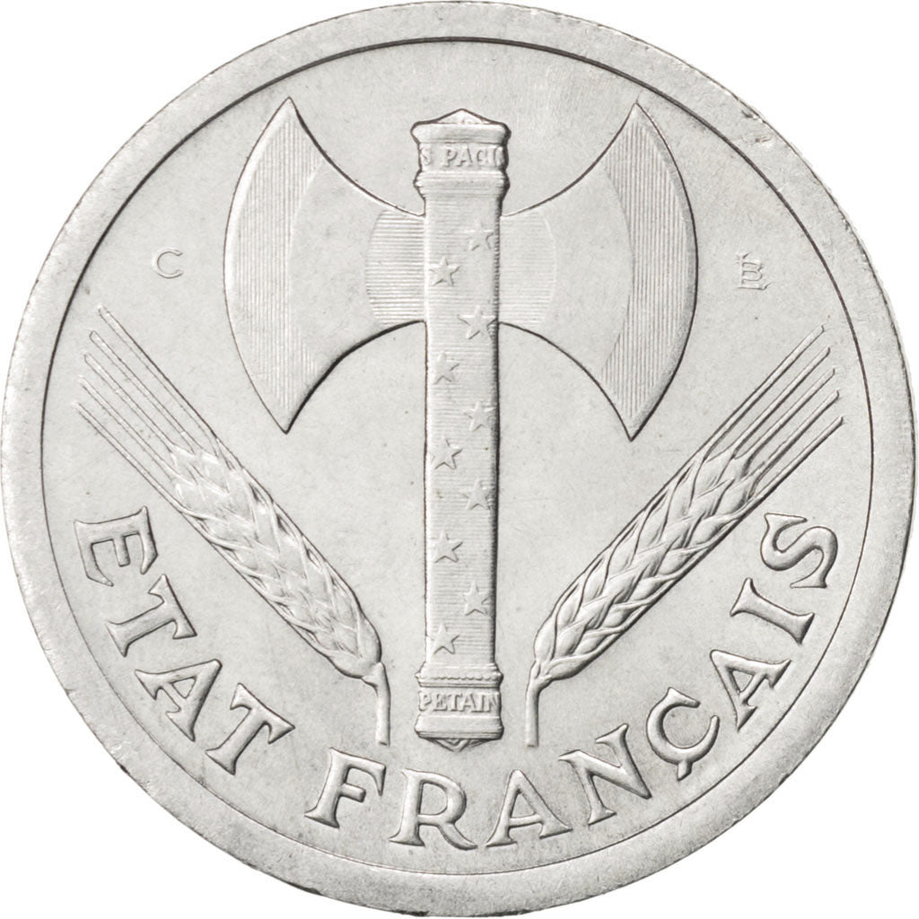 État français, 2 Francs Bazor, 1944 C, KM 904