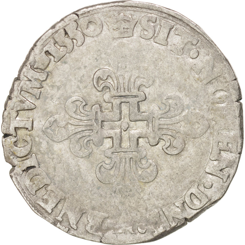 Moneta, Francja, Gros de Nesle, 1550, Paris, VF(20-25), Srebro, Sombart:4456