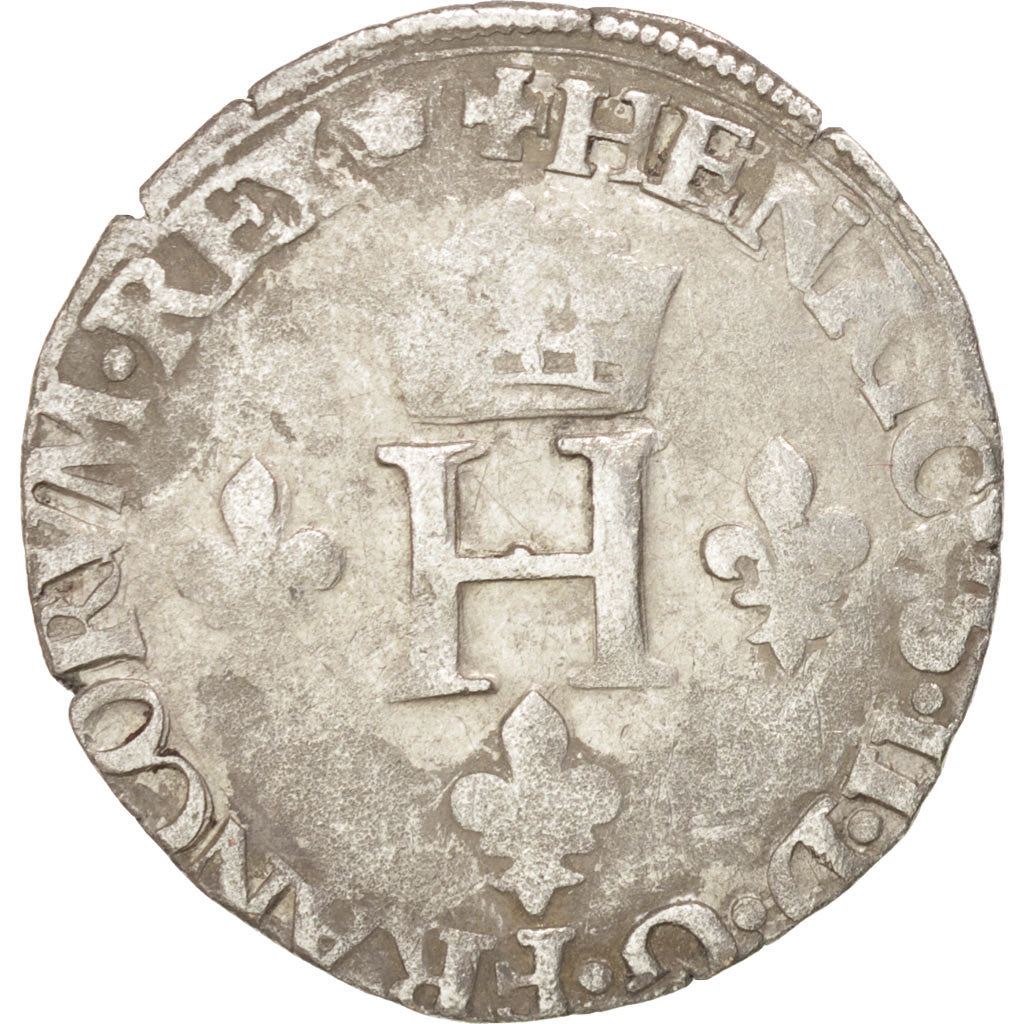 Moneta, Francia, Demi Gros de Nesle, 1551, Paris, MB+, Argento, Sombart:4458