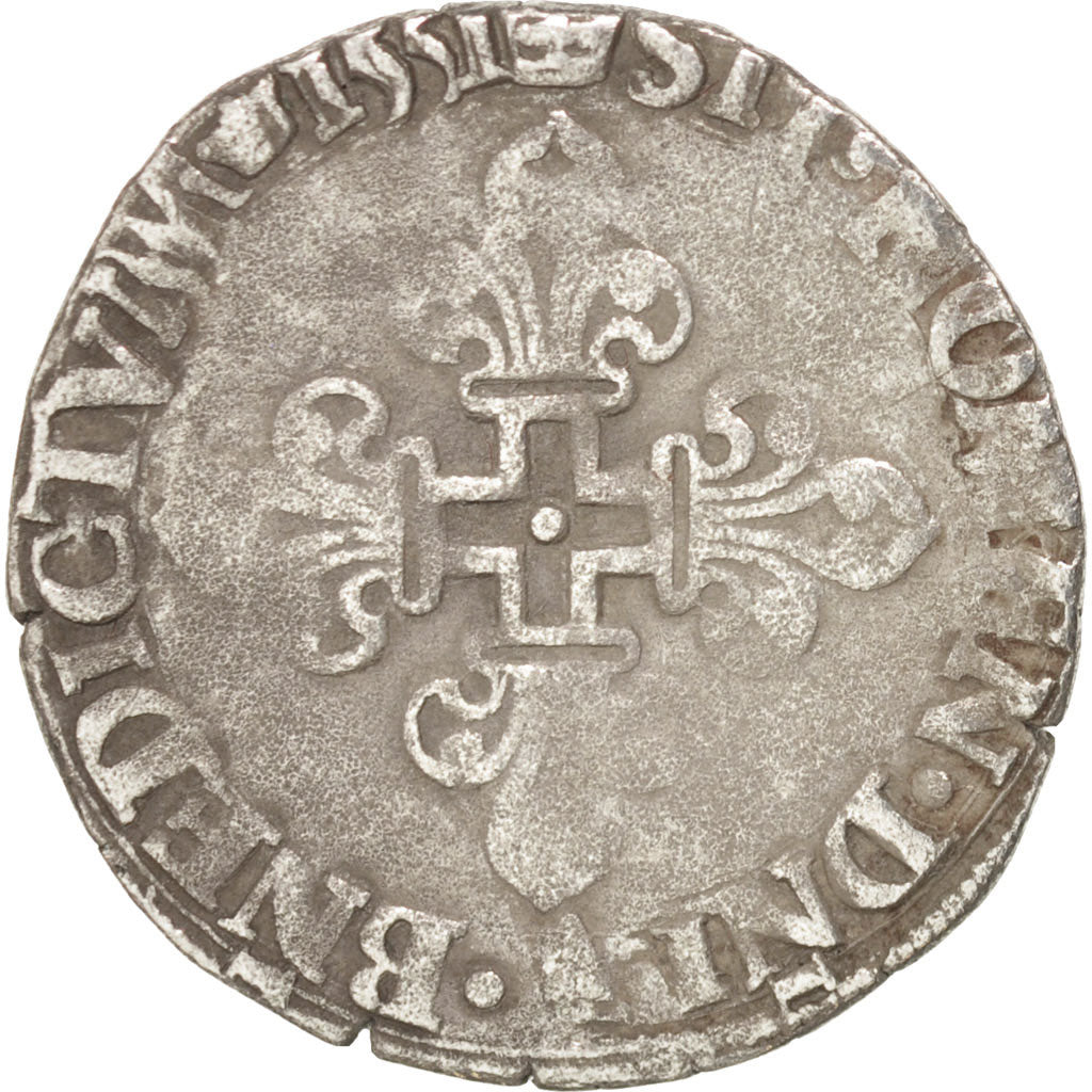Moneta, Francia, Demi Gros de Nesle, 1551, Paris, MB+, Argento, Sombart:4458