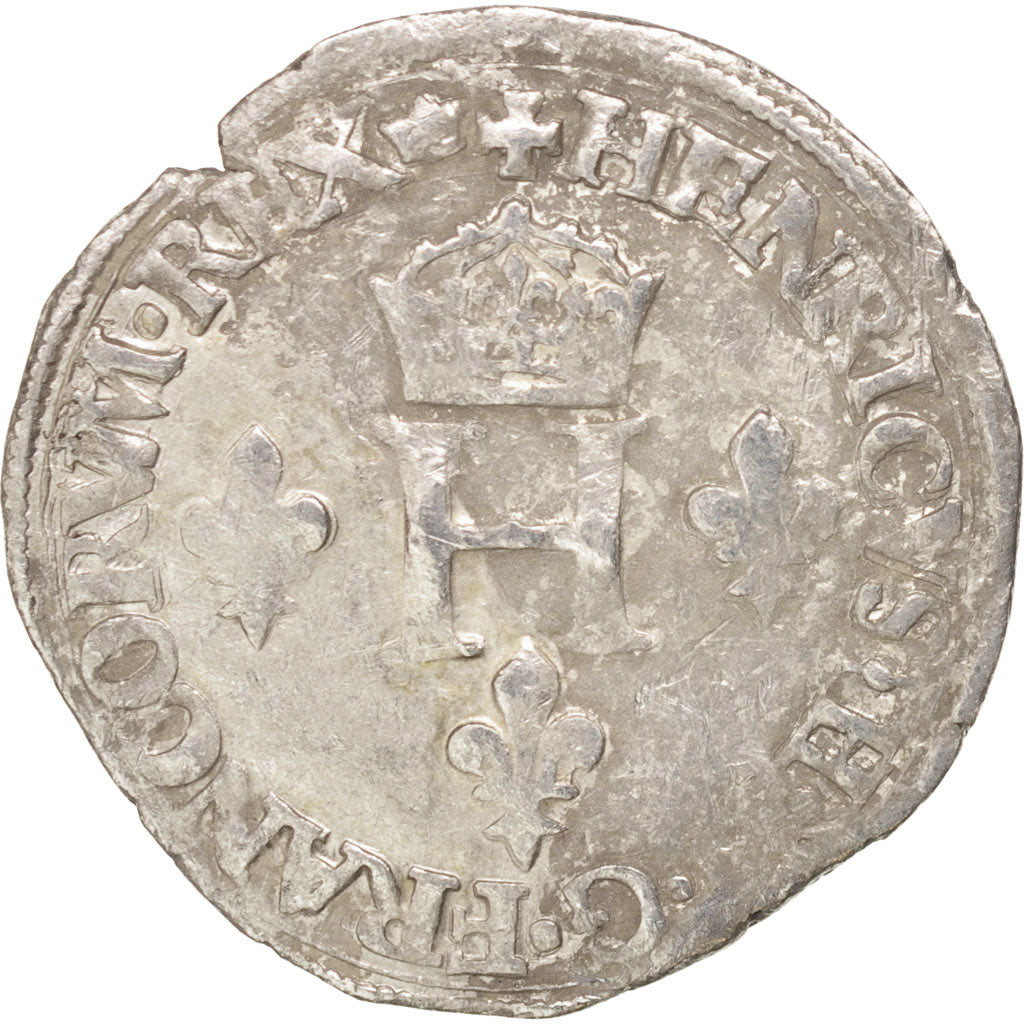 Moneta, Francja, Demi Gros de Nesle, 1551, Paris, EF(40-45), Srebro